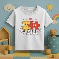Puzzle Love Cartoon Toddler T-Shirt