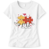 Puzzle Love Cartoon Womens T-Shirt
