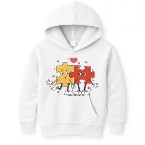 Puzzle Love Cartoon Kids Hoodie