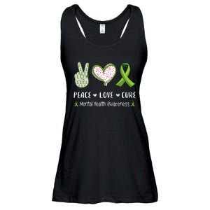 Peace Love Cure Mental Health Awareness Ladies Essential Flowy Tank