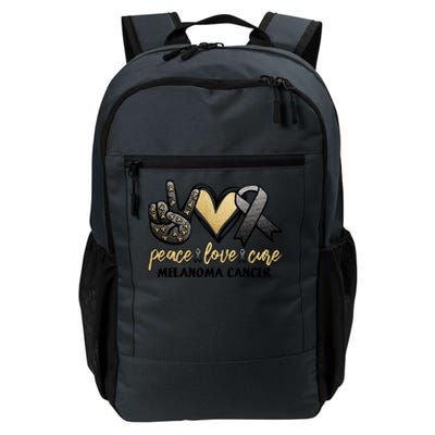 Peace Love Cure Melanoma Cancer Awareness Daily Commute Backpack