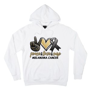 Peace Love Cure Melanoma Cancer Awareness Hoodie