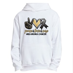 Peace Love Cure Melanoma Cancer Awareness Urban Pullover Hoodie