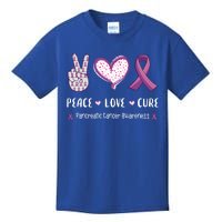 Peace Love Cure Pancreatic Cancer Awareness Gift Kids T-Shirt