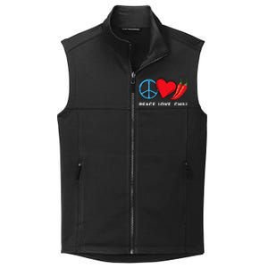 Peace Love Chili Peppers Red Hot Spicy Pepper Eat Mexican Collective Smooth Fleece Vest