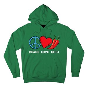 Peace Love Chili Peppers Red Hot Spicy Pepper Eat Mexican Hoodie