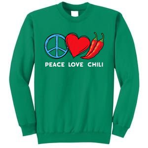 Peace Love Chili Peppers Red Hot Spicy Pepper Eat Mexican Sweatshirt