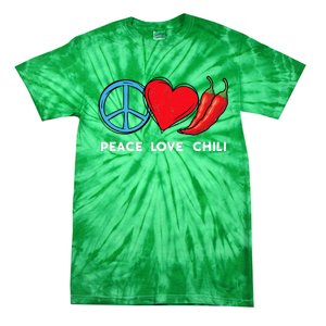 Peace Love Chili Peppers Red Hot Spicy Pepper Eat Mexican Tie-Dye T-Shirt