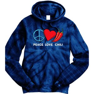 Peace Love Chili Peppers Red Hot Spicy Pepper Eat Mexican Tie Dye Hoodie