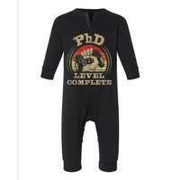 Phd Level Complete Phd Graduate Ph.d. Graduation Doctorate Infant Fleece One Piece