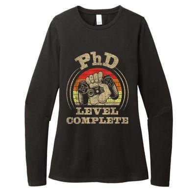 Phd Level Complete Phd Graduate Ph.d. Graduation Doctorate Womens CVC Long Sleeve Shirt