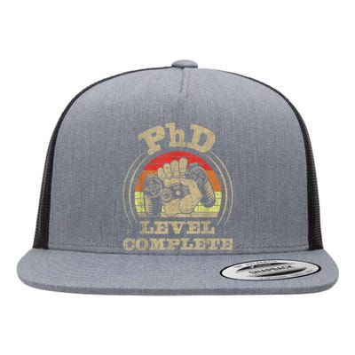 Phd Level Complete Phd Graduate Ph.d. Graduation Doctorate Flat Bill Trucker Hat