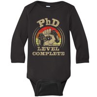 Phd Level Complete Phd Graduate Ph.d. Graduation Doctorate Baby Long Sleeve Bodysuit