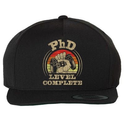 Phd Level Complete Phd Graduate Ph.d. Graduation Doctorate Wool Snapback Cap