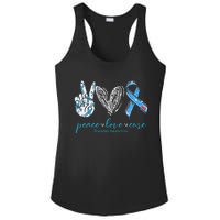 Peace Love Cure Diabetes Awareness Ladies PosiCharge Competitor Racerback Tank