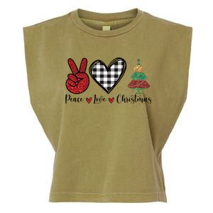 Peace Love Christmas Garment-Dyed Women's Muscle Tee