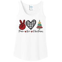 Peace Love Christmas Ladies Essential Tank