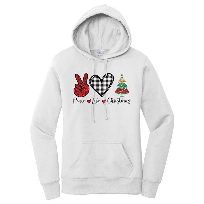 Peace Love Christmas Women's Pullover Hoodie