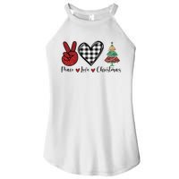 Peace Love Christmas Women's Perfect Tri Rocker Tank