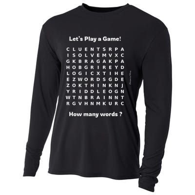 Puzzle Lovers - Conversation Starter - Word Fun and Games Cooling Performance Long Sleeve Crew