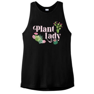 Plant Lady Cute Floral Ladies PosiCharge Tri-Blend Wicking Tank