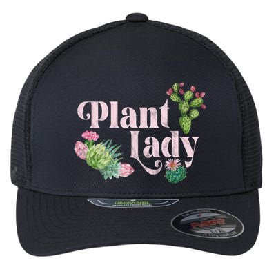 Plant Lady Cute Floral Flexfit Unipanel Trucker Cap