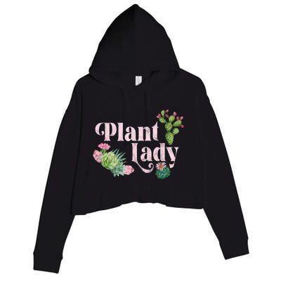 Plant Lady Cute Floral Crop Fleece Hoodie