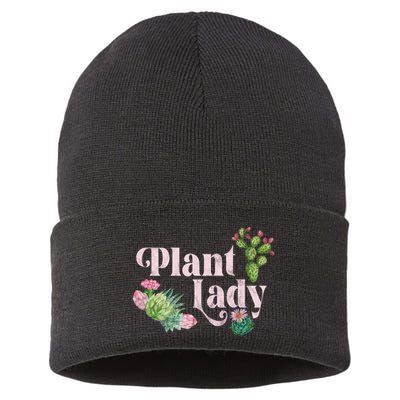 Plant Lady Cute Floral Sustainable Knit Beanie