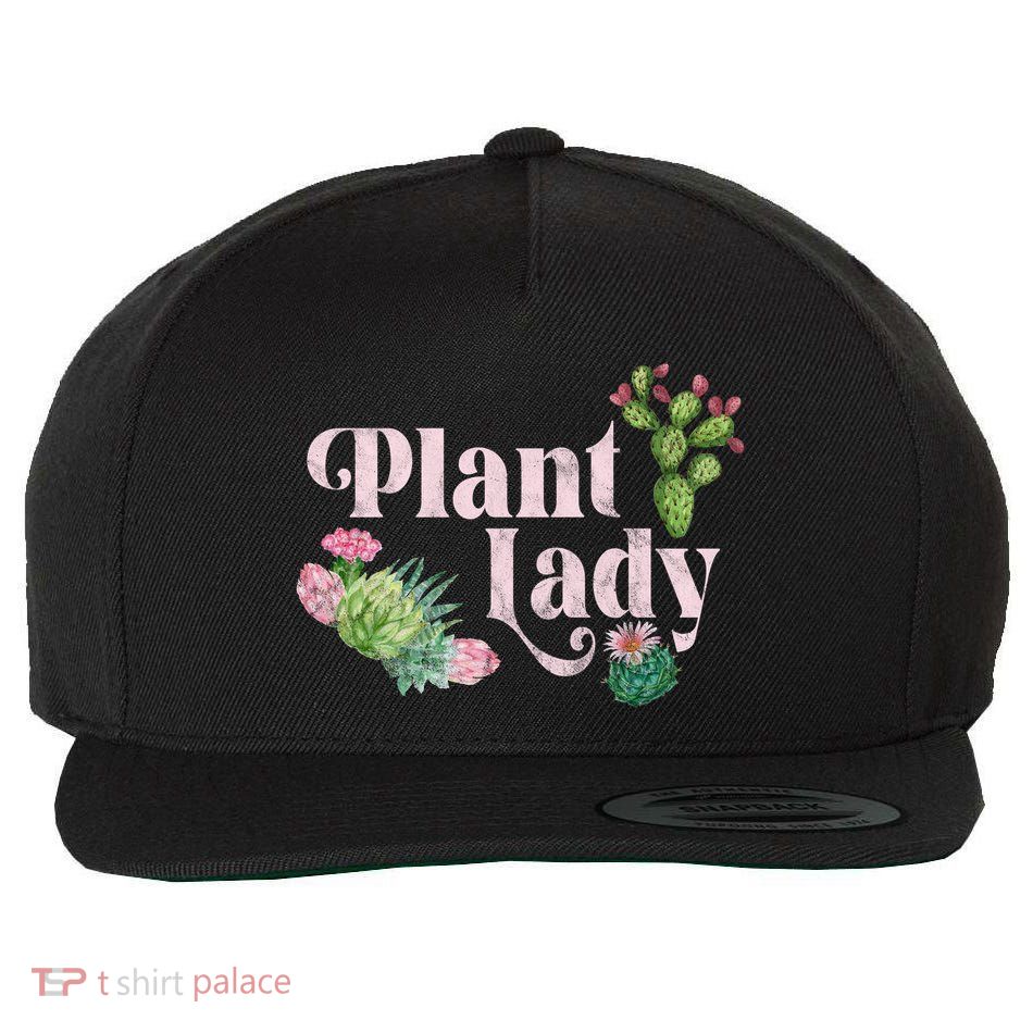 Plant Lady Cute Floral Wool Snapback Cap