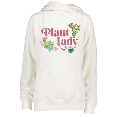 Plant Lady Cute Floral Womens Funnel Neck Pullover Hood