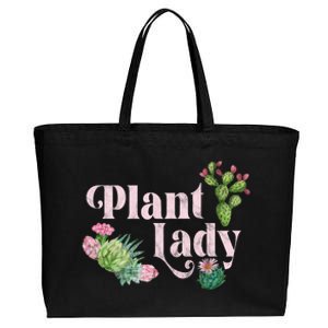 Plant Lady Cute Floral Cotton Canvas Jumbo Tote