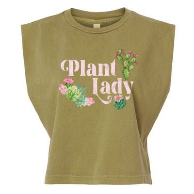 Plant Lady Cute Floral Garment-Dyed Women's Muscle Tee