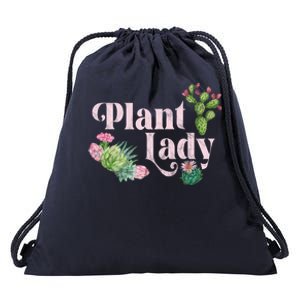 Plant Lady Cute Floral Drawstring Bag