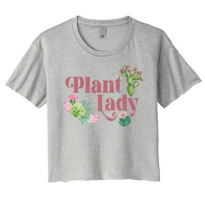 Plant Lady Cute Floral Women's Crop Top Tee