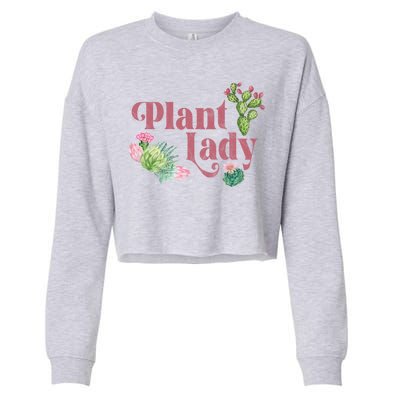 Plant Lady Cute Floral Cropped Pullover Crew