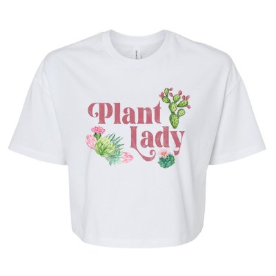 Plant Lady Cute Floral Bella+Canvas Jersey Crop Tee