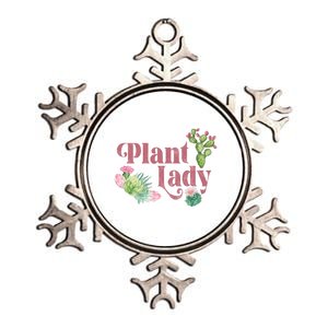 Plant Lady Cute Floral Metallic Star Ornament