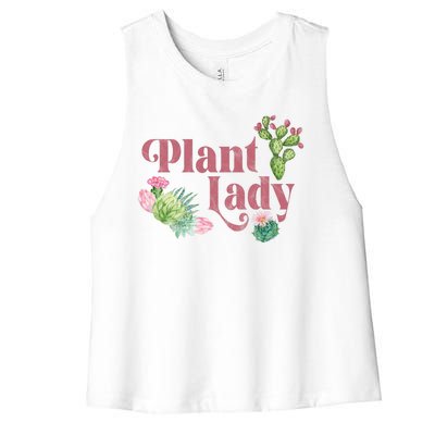 Plant Lady Cute Floral Women's Racerback Cropped Tank