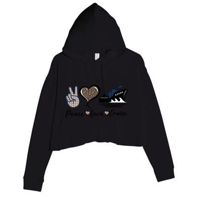 Peace Love Cruise Crop Fleece Hoodie