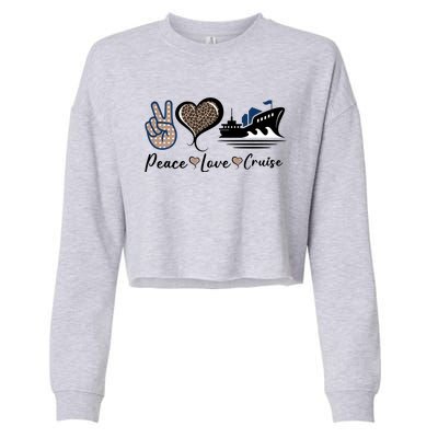 Peace Love Cruise Cropped Pullover Crew