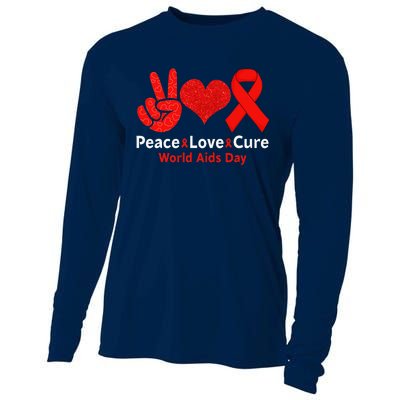 Peace Love Cure Red Ribbon Survivor Week Cooling Performance Long Sleeve Crew