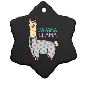 Pajama Llama Cute Llama Pajama Alpaca Wo Girl Ceramic Star Ornament