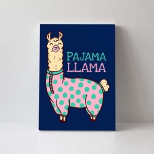 Pajama Llama Cute Llama Pajama Alpaca Wo Girl Canvas