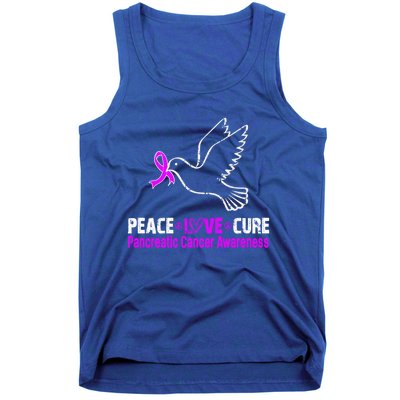 Peace Love Cure Pancreatic Cancer Awareness Gift Tank Top