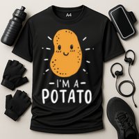 Potato Lazy Costume Halloween Vegan Kawaii Cooling Performance Crew T-Shirt