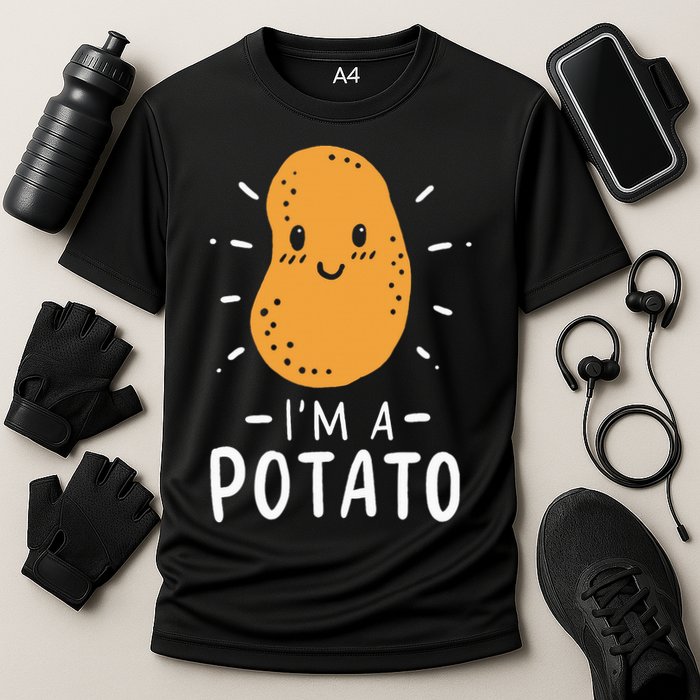 Potato Lazy Costume Halloween Vegan Kawaii Cooling Performance Crew T-Shirt