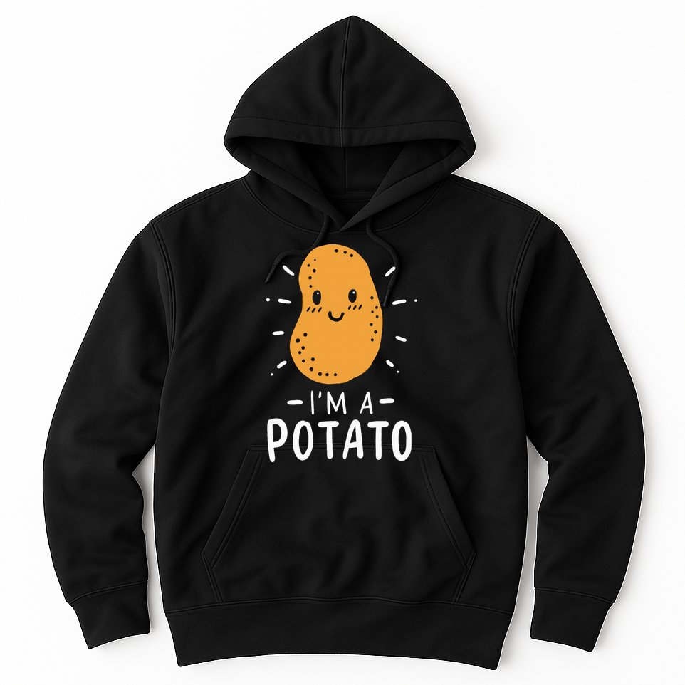 Potato Lazy Costume Halloween Vegan Kawaii Hoodie