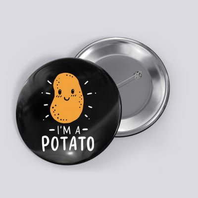 Potato Lazy Costume Halloween Vegan Kawaii Button