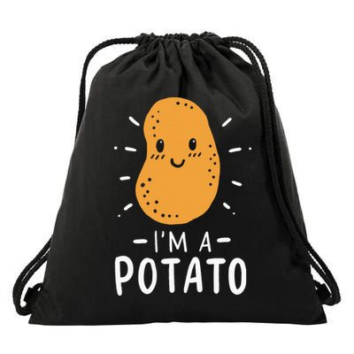 Potato Lazy Costume Halloween Vegan Kawaii Drawstring Bag