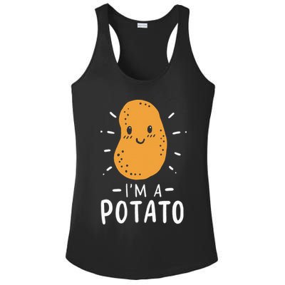 Potato Lazy Costume Halloween Vegan Kawaii Ladies PosiCharge Competitor Racerback Tank